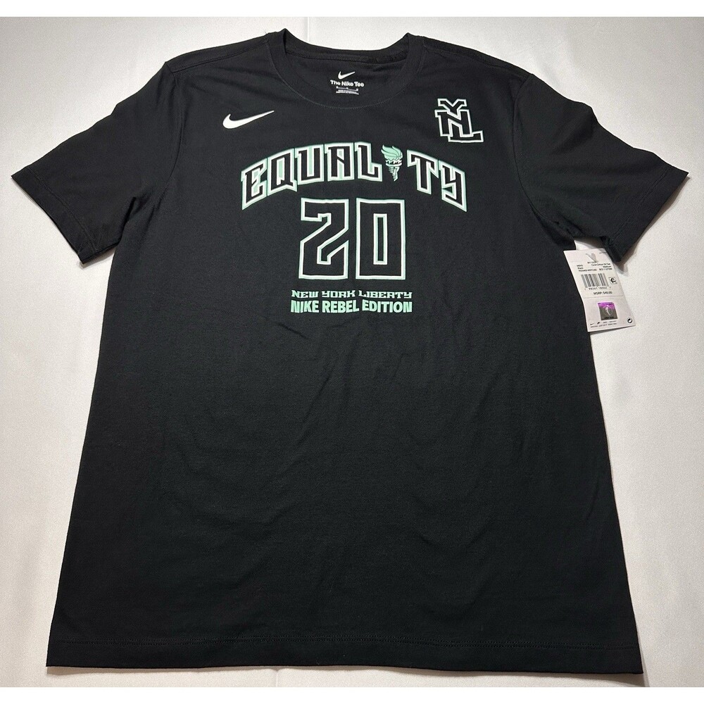 New York Liberty Sabrina Ionescu Nike Shirt Men’s Medium Equality WNBA Black NWT